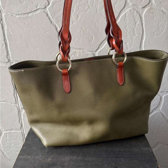 Dooney & Bourke Olive and Brown Tote - Picture 4 of 6